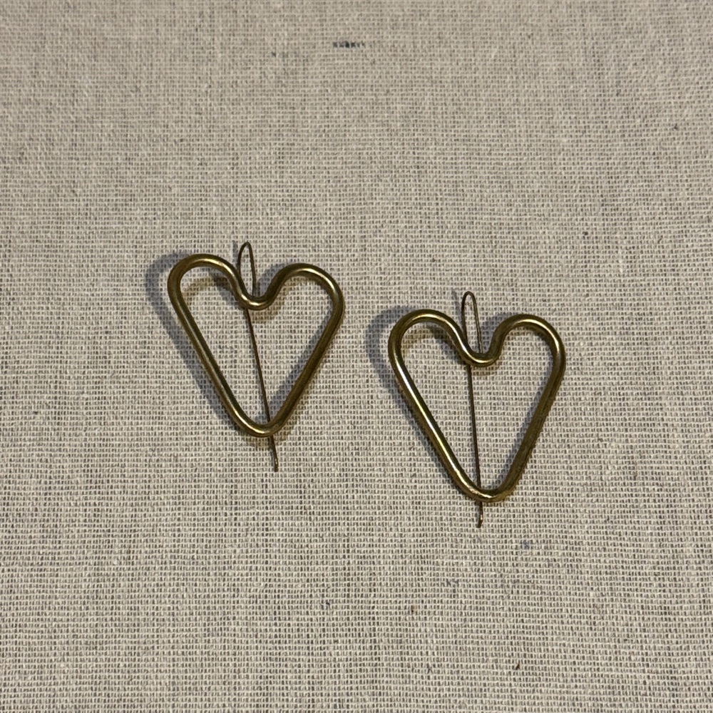 Noonday Collection Gold Heart Earrings